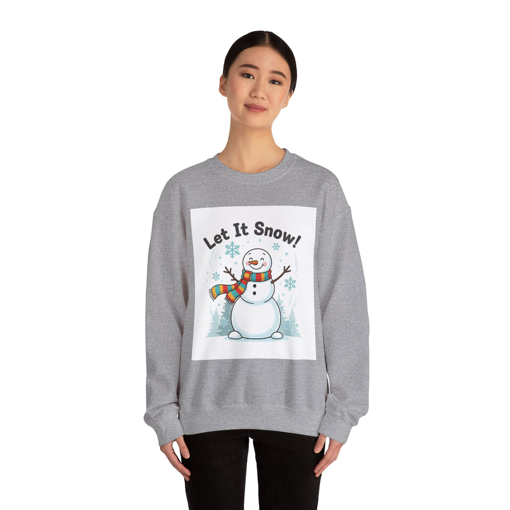 Let It Snow Snowman Sweatshirt | snow day, cozy winter shirt