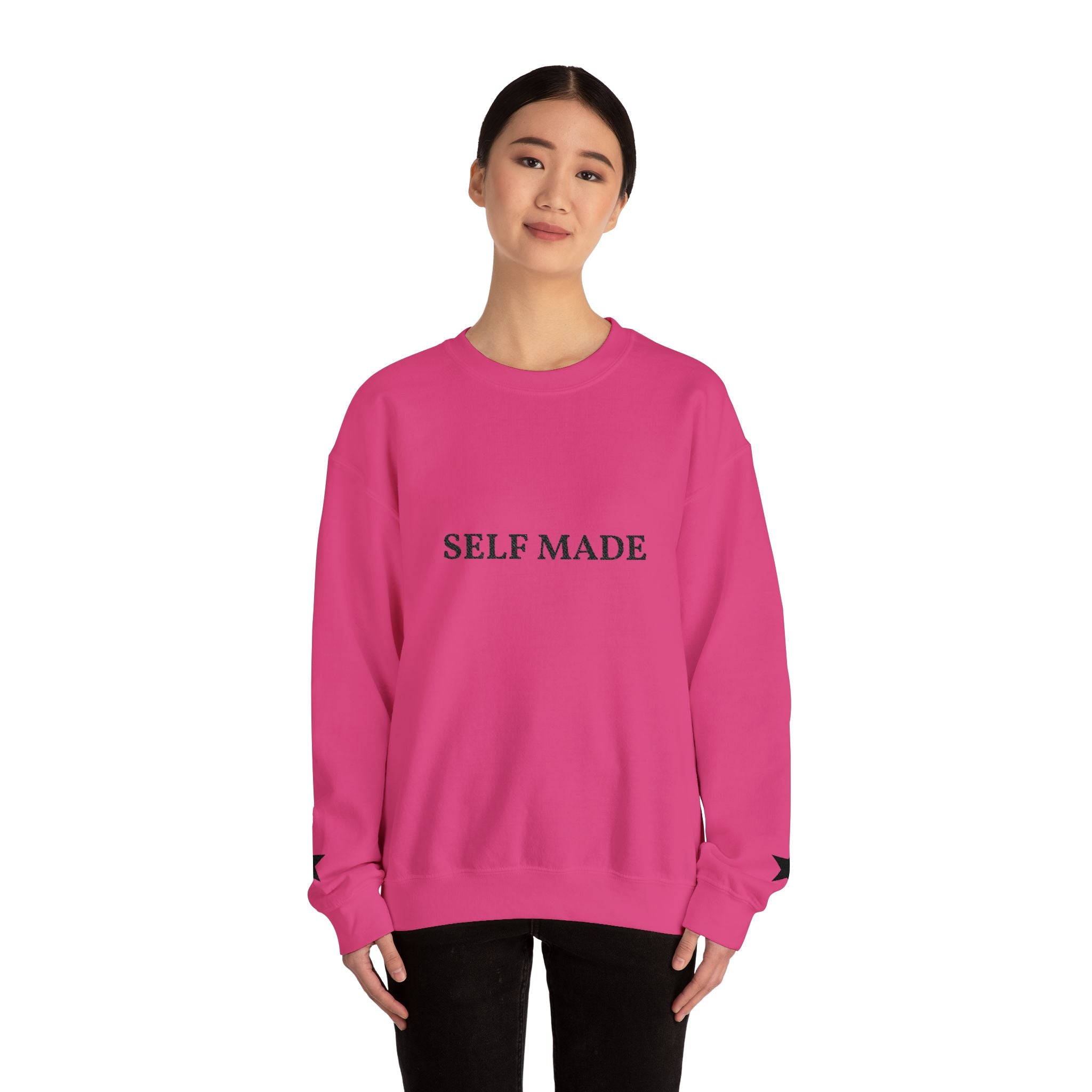 Self Made Crewneck Sweatshirt — Minimal Motivational Pullover