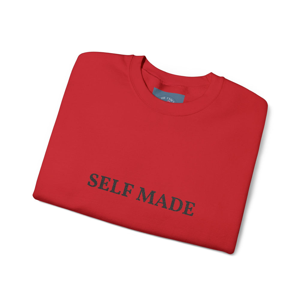 Self Made Crewneck Sweatshirt — Minimal Motivational Pullover