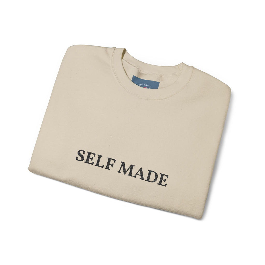 Self Made Crewneck Sweatshirt — Minimal Motivational Pullover