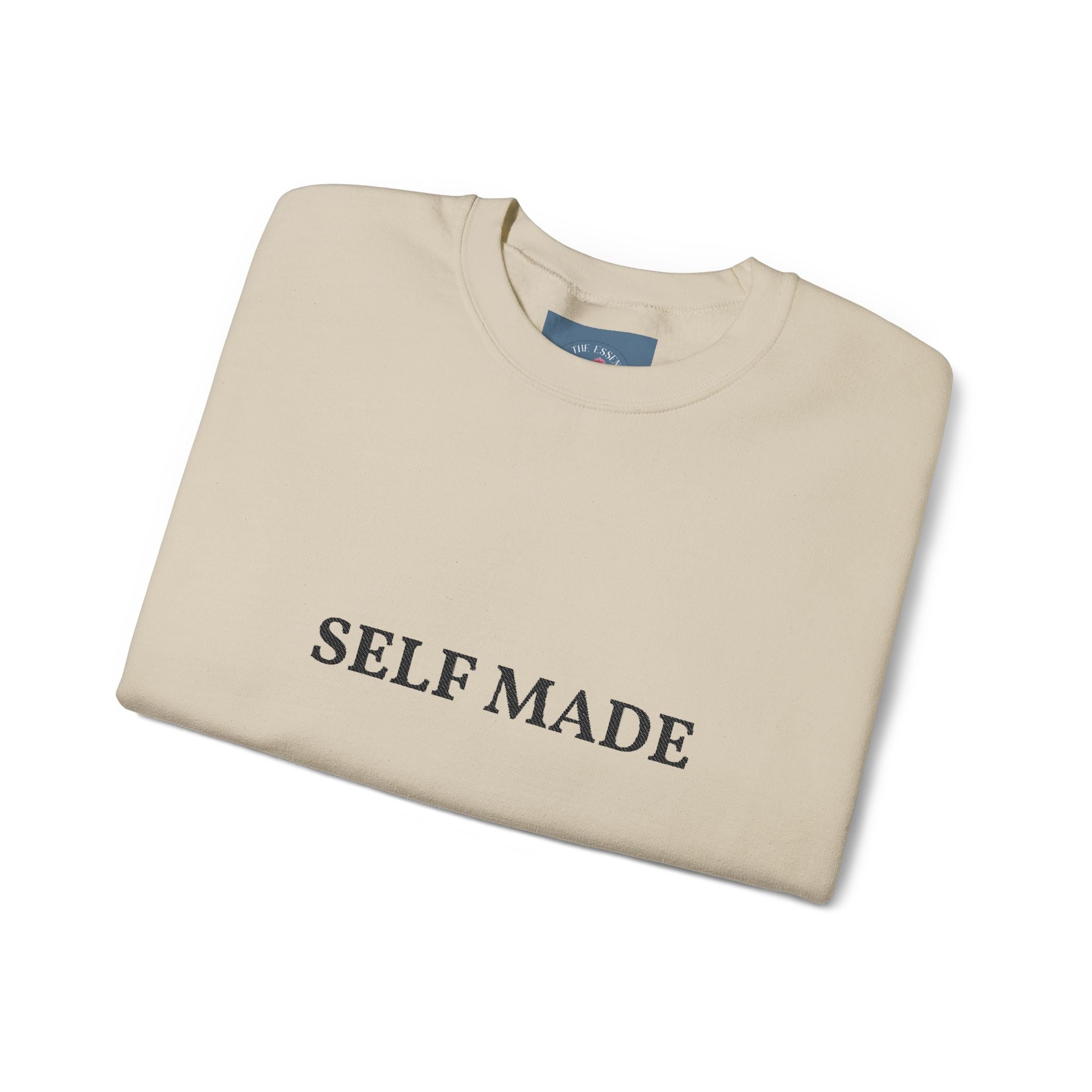 Self Made Crewneck Sweatshirt — Minimal Motivational Pullover
