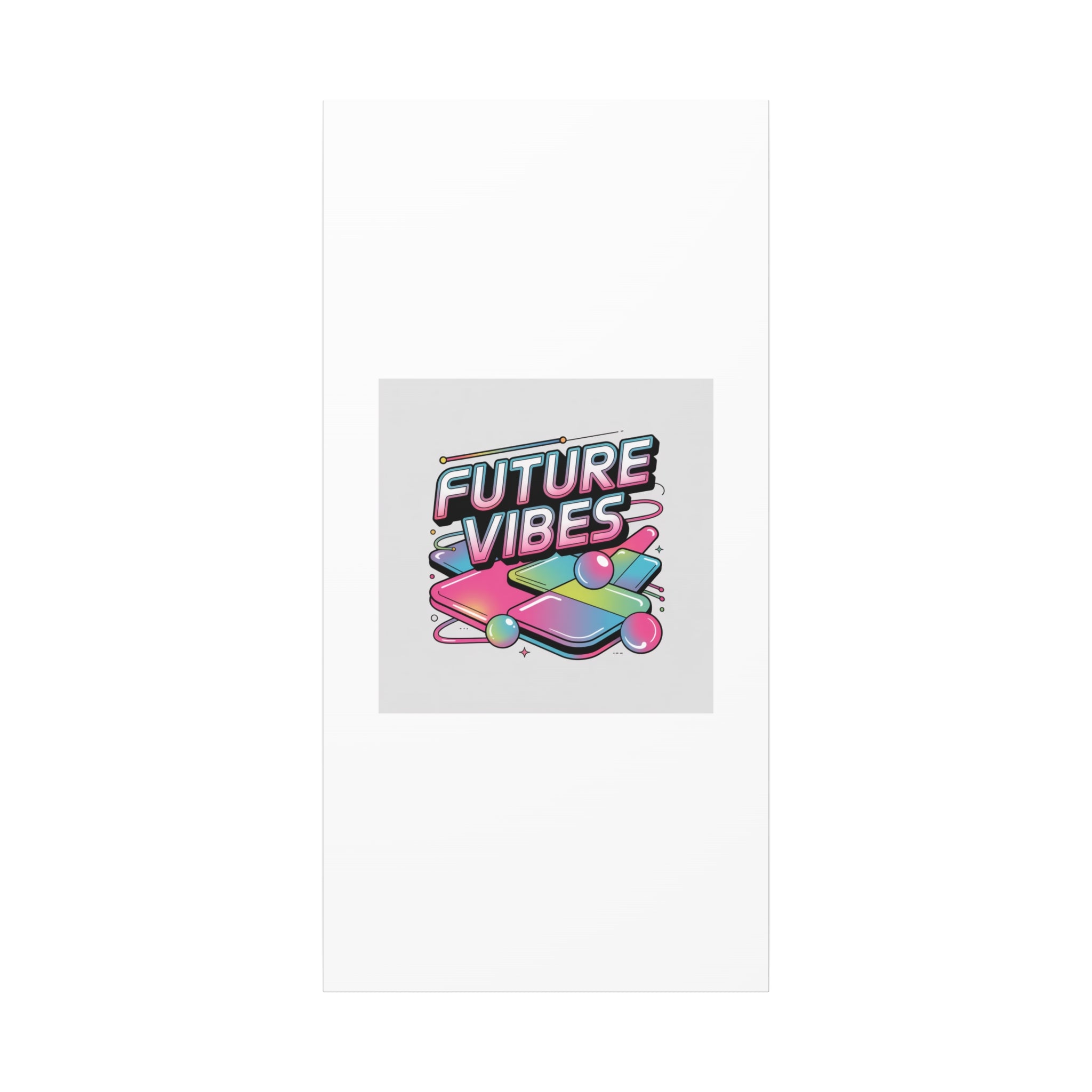 Future Vibes Canvas | Y2K Cyber Holo, Retro Tech Print