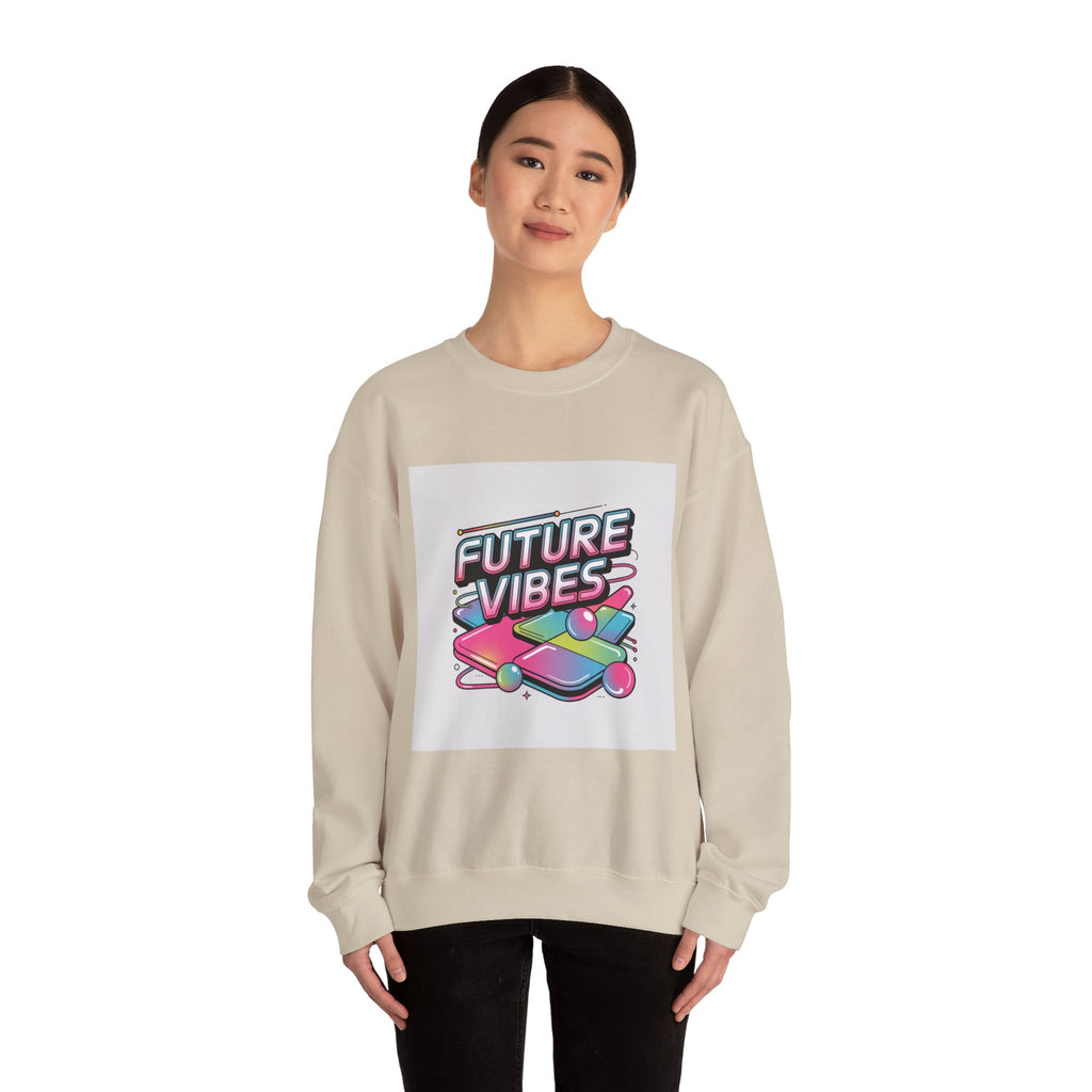 Future Vibes Crewneck Sweatshirt | Y2K Cyber Holo Retro Tech