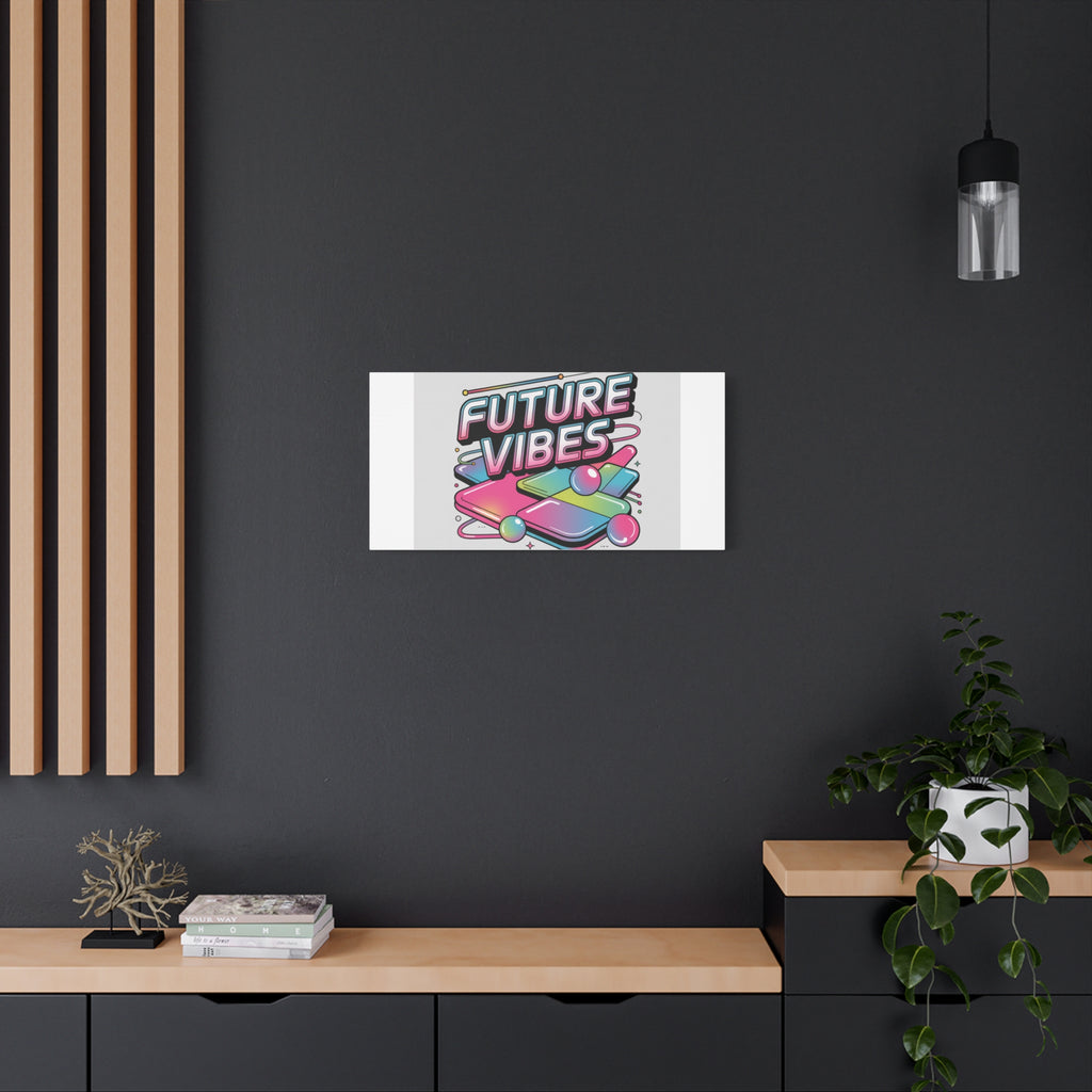 Future Vibes Canvas | Y2K Cyber Holo, Retro Tech Print